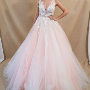 Cinderella prom dress, small, blush